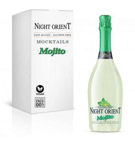 Night Orient Mojito 0,75L - Nealkoholický vegan šumivý koktejl 0,0% alk.