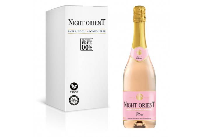Night Orient Rosé Sparkling 0,75L - Nealkoholické růžové šumivé víno (prosecco) 0,0% alk.