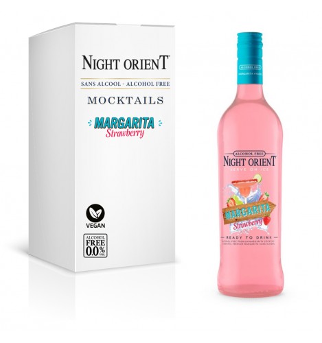 Night Orient Margarita Strawberry 0,70L - Nealkoholický vegan koktejl 0,0% alk.