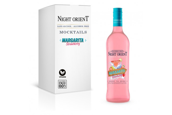 Night Orient Margarita Strawberry 0,70L - Nealkoholický vegan koktejl 0,0% alk.