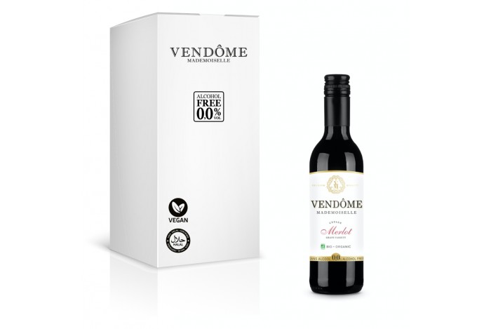 Vendôme Mademoiselle Merlot 0,375L - Nealkoholické červené tiché víno 0,0% alk.