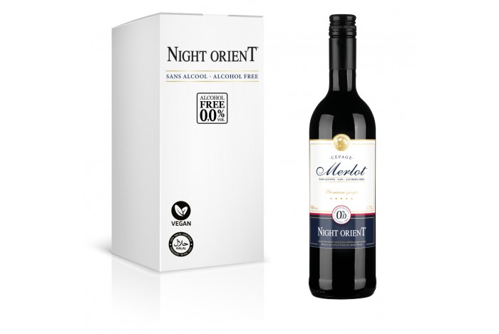 Night Orient Merlot 0,75L - Nealkoholické červené tiché víno 0,0% alk.