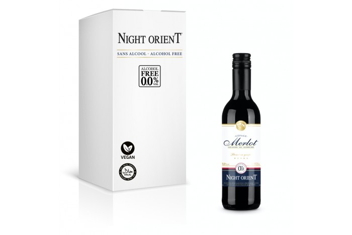 Night Orient Merlot 0,375L - Nealkoholické červené tiché víno 0,0% alk.