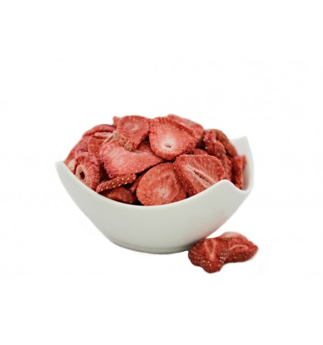 Jahody lyofilizované - plátky 100g